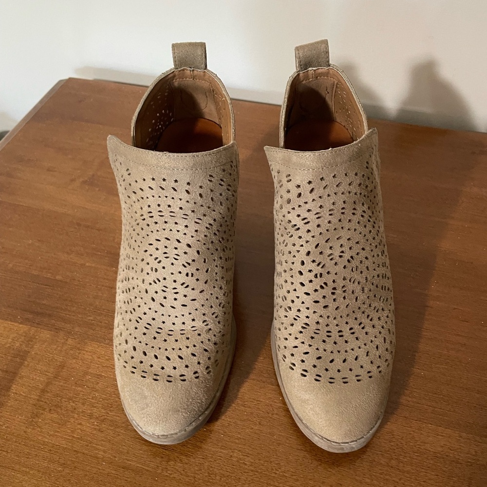 Tan booties